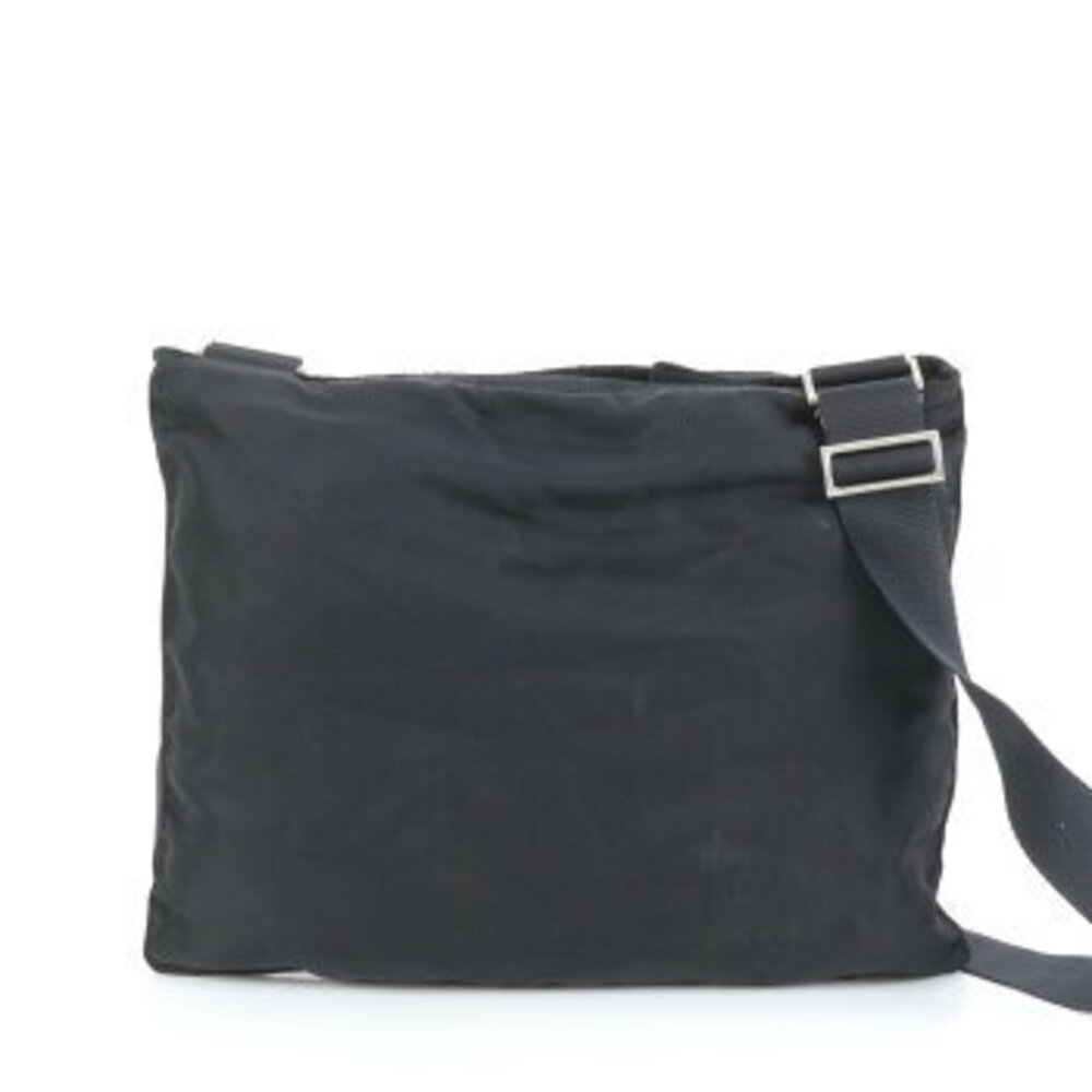 Prada Tessuto Triangle Logo Shoulder Bag Messenger Black - Picture 3 of 10